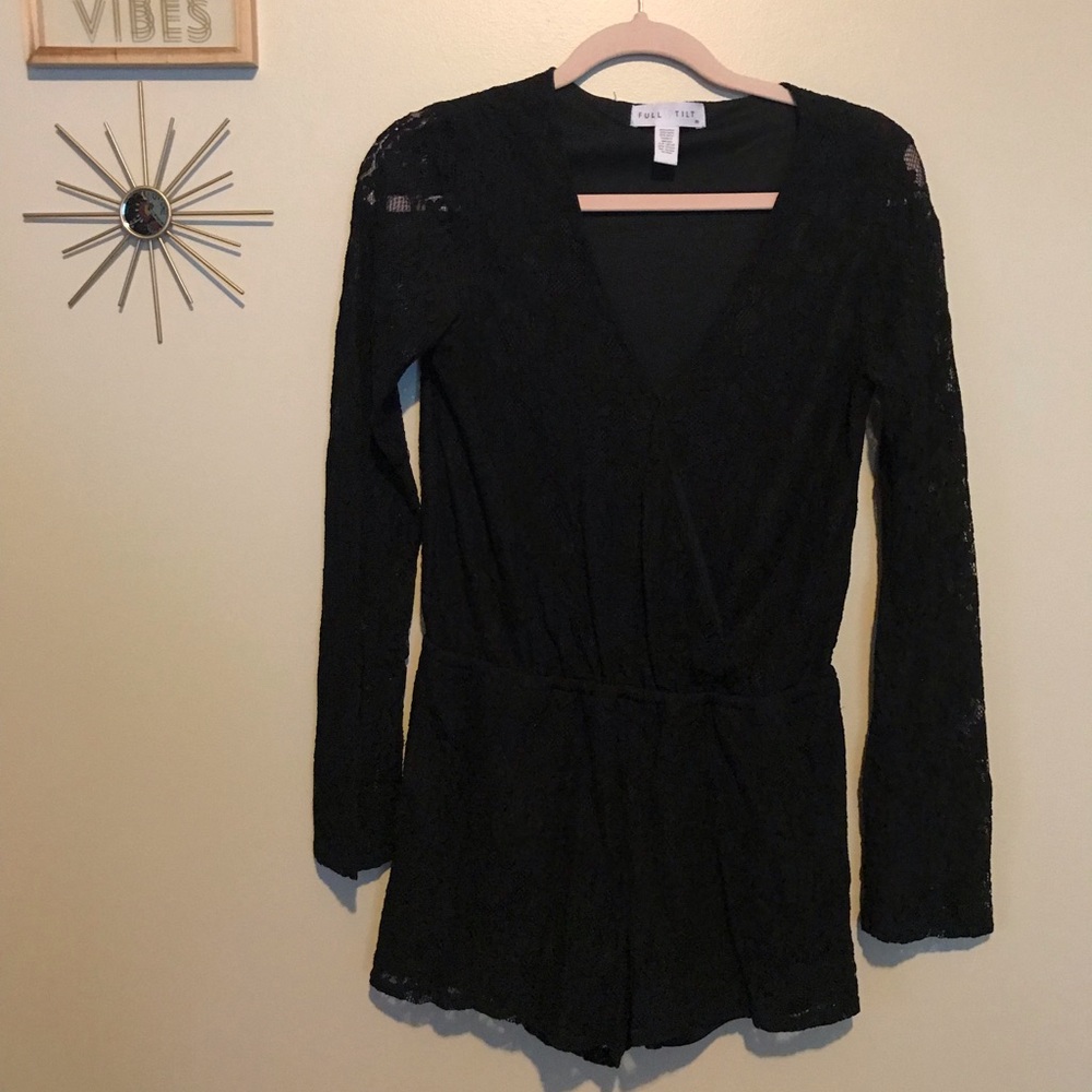 Black Lace Romper
